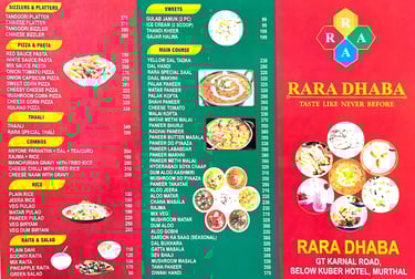 Hotel Kuber Murthal Rara Dhaba Menu 1