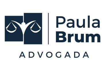 logotipo da advogada paula brum azul escuro