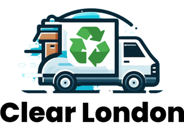 a truck with a recycling bins and a recycling bin