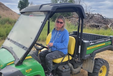 riding around in the gator
