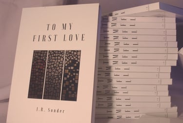 A stack of J.R. Sonder's books To My First Love (TMFL)