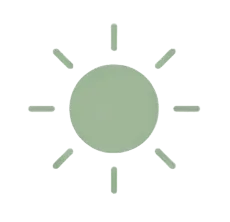 Icône soleil pour coloration effet naturel au salon l'Arabesque à Guilherand-Granges.