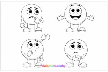 babykidslullaby Printable Emotional Tools ,printable candy boo emotons coloring drawing