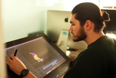 FEVR Paris studio d'animation sur tablette graphique cintiq 27 motion design motion design design mo