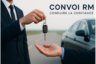 Client tenant les clés de sa nouvelle voiture après une livraison réussie par Convoi-rm