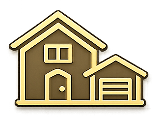 Small one and two story house icon
