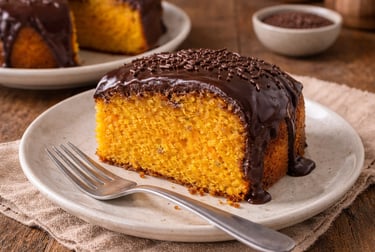 bolo de cenoura com cobertura de chocolate simples e barato caseiro