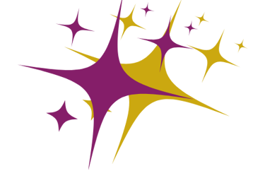 Sterne in gold und violett