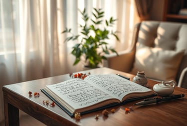 A comfortable chair, and desk for journaling