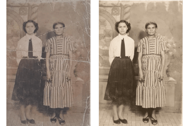 restauração de fotos usando i.a