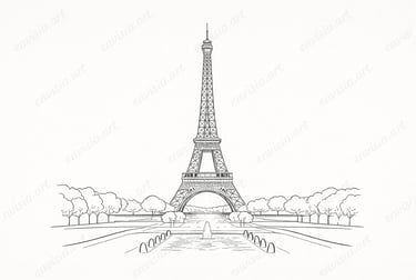 Minimalist Eiffel Tower