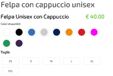 prezzo felpa con cappuccio unisex