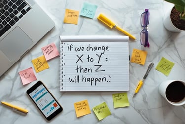 A/B testing hypothesis planning and strategy note