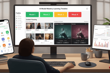 Someone viewing Pollo AI dashboard with all the AI models on a desktop
