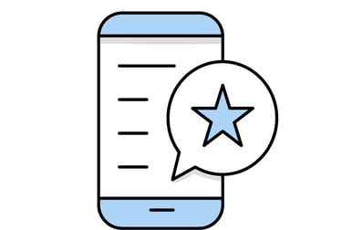 a smartphone with a star on it