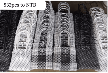 Pengiriman grosir 532 pcs tas anyaman jali jali Craftvitas Indonesia ke Nusa Tenggara Barat