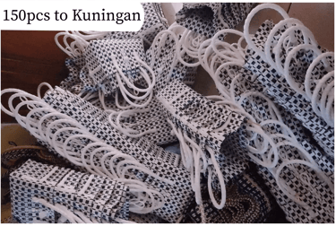 Pengiriman grosir 150 pcs tas anyaman jali jali Craftvitas Indonesia ke Kuningan