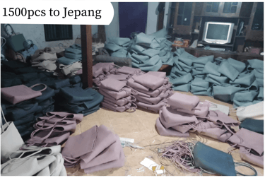 Pengiriman eksport 1500 pcs tas anyaman jali jali Craftvitas Indonesia ke Jepang