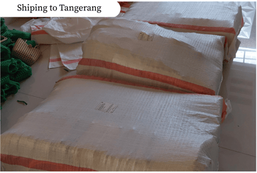 Pengiriman tas anyaman plastik jali jali Craftvitas Indonesia ke Tangerang dan sekitarnya