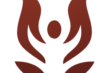 Rood logo-symbool dat relatie en connectie symboliseert.