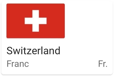 Swiss Franc currency note - CHF - Switzerland money image