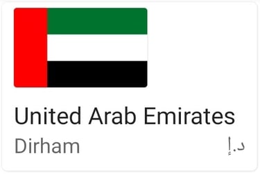UAE Dirham currency note - AED - United Arab Emirates money image