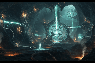 Kael, an entity existing within a architecture of light and data, initiates the first communication