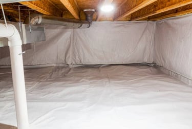 affordable mold removal llc job picture of moisture barrier in crawlspace