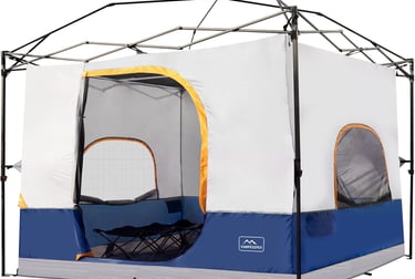 KAMPKEEPER Camping Cube for Pop Up Canopy Tent, Converts 10'x10' Straight Leg Canopy into Camping In