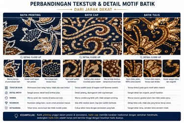 perbandingan batik printing, cap, dan tulis