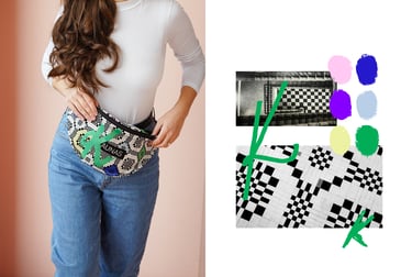 Kaunas IN Kauno pašto grindų įkvėpta pilvūzinė juosmens rankinė Ugnė Ugenskaitė-Joskaudė datflamie