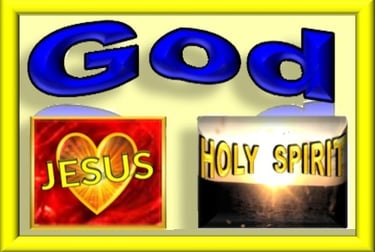 Trinity Picture of God the Father, Son, & Holy Spirit designed by Debbie Dunn using PowerPoint & Pai