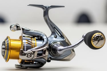 molinete shimano bom para pesca agua salgada cor prata com rotor dourado e snob de e.v.a. e