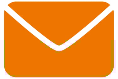 Email Logo, orange, info@infinite-solutions-pm.de