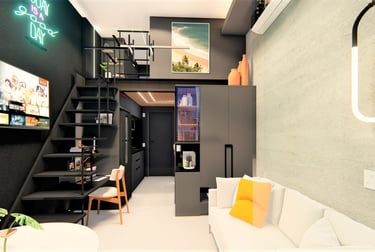Projeto de Interiores de Studio na Zona Sul de São Paulo