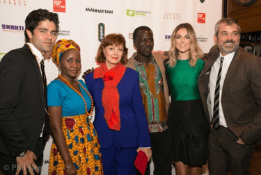 Adrian Grenier, Beatrice Biira, Susan Sarandon, Okello Sam, Serinda Swan and Chris Talbott