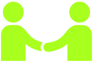 two people shaking hands