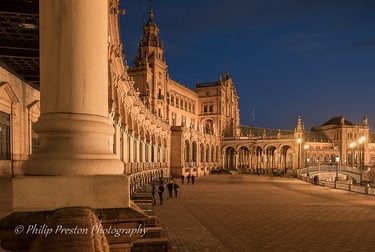 Plaza de Espana, Seville, Spain, photography by Philip Preston.