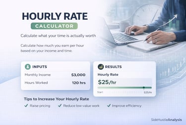 side hustle hourly rate calculator