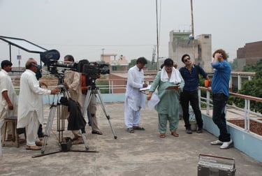 Arbaz Khan ,Naghman Saleem & Saleem Murad on Pashto Film Munafiq Set with HD & 35MM Camera