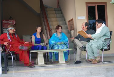 Jahangir Jani ,Arbaz Khan ,Sobia Khan .Anila Agha & Saleem Murad on Pashto Film Munafiq Set