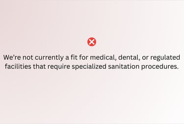 a description of what facilities are not serviced