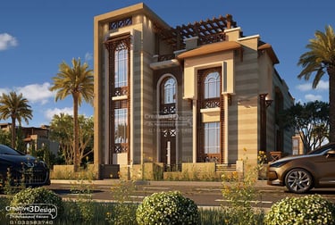 تصميم فيلا مميز طراز اسلامي معاصر