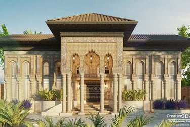 تصميم فيلا مميز طراز اسلامي معاصر