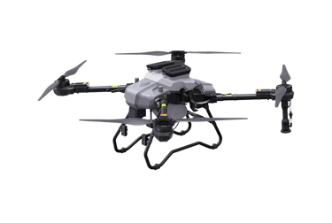 alt="A fleet of commercial and agricultural drones lined up for routine fleet maintenance services"