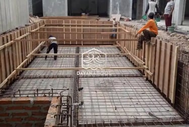 pembesian kolam renang standar SNI oleh dayanapool