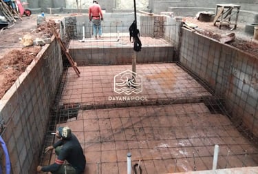 pembesian kolam renang standar SNI oleh dayanapool