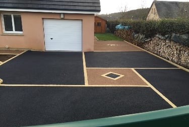 Parking en béton drainant