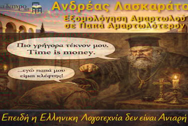 Εξωμολόγησις αμαρτωλού εις παπάν αμαρτωλότερον | Ανδρέας Λασκαράτος