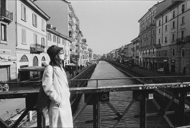 Naviglio Grande canal in Milan. Hasselblad Tri_x 6x6